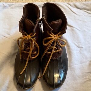 Sperry Brown Leather Boots with Tan Laces